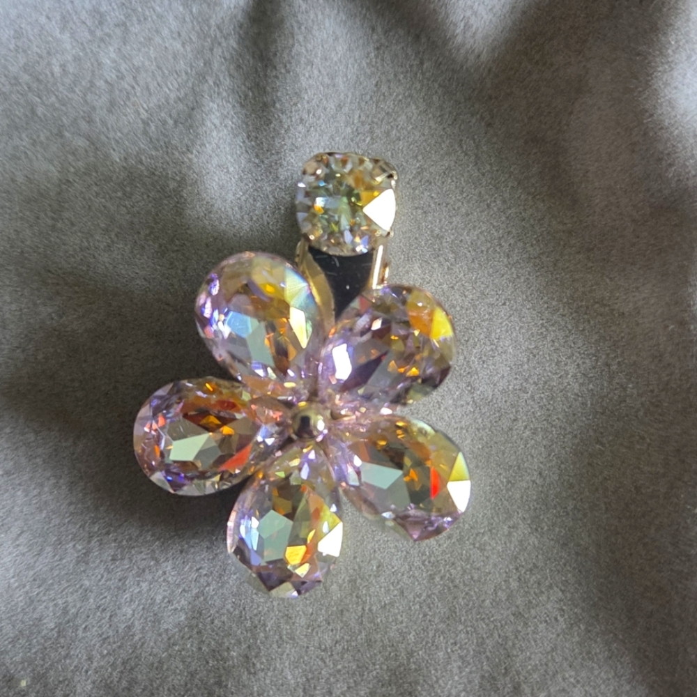 Elegant Crystal Flower Hair Clip